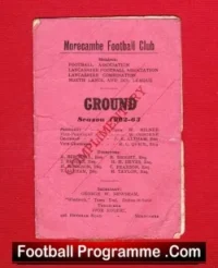 Morecambe Football Club Season Ticket Book 1962 – 1963 Signed