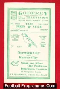 Norwich City v Exeter City 1954