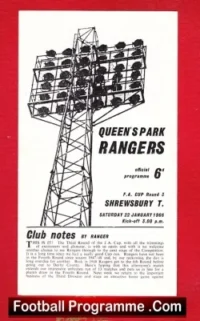 Queens Park Rangers v Shrewsbury Town 1966