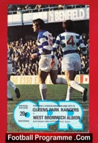 Queens Park Rangers v WBA 1977 – Multi Autographed Signed