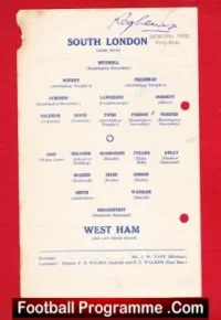 South London v West Ham 1947 – Schoolboys Corinthian Cup Final