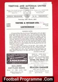 Tooting Mitcham United v Leatherhead 1961