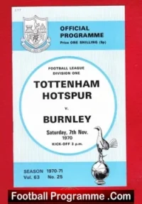 Tottenham Hotspur v Burnley 1970