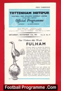 Tottenham Hotspur v Fulham 1961