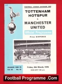 Tottenham Hotspur v Manchester United 1970