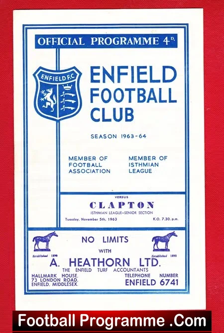 Enfield v Clapton 1963 - Image 2