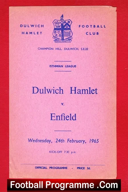 Dulwich Hamlet v Enfield 1965 - Image 2
