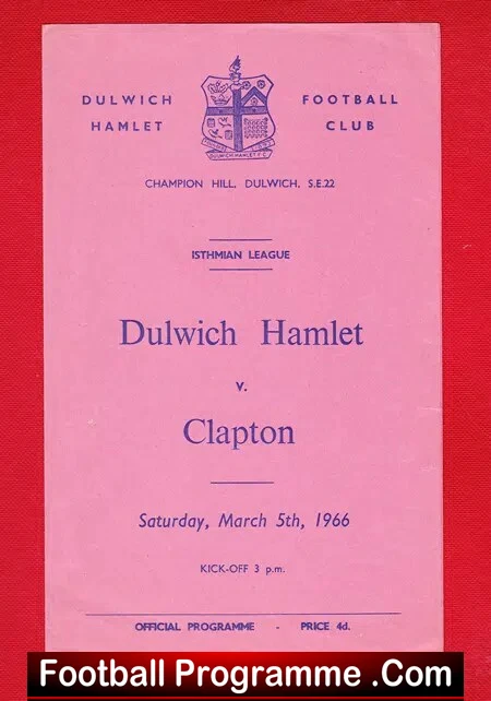 Dulwich Hamlet v Clapton 1966 - Image 2