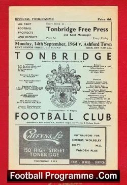 Tonbridge v Ashford Town 1964 - Kent Senior Shield