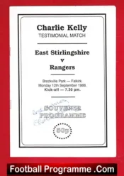 Charlie Kelly Testimonial Benefit Match East Stirlingshire Signed