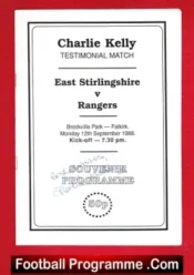 Charlie Kelly Testimonial Benefit Match East Stirlingshire Signed