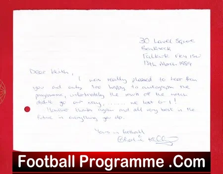 Charlie Kelly Testimonial Benefit Match East Stirlingshire Signed - Image 4