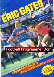 Eric Gates Testimonial Benefit Match Ipswich Town 1984 Signed
