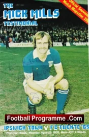 Mick Mills Testimonial Benefit Match Ipswich Town 1976 Signed