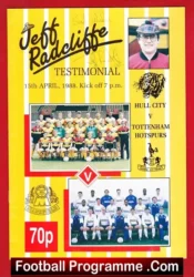 Jeff Radcliffe Testimonial Benefit Match Hull City 1988 – Signed