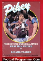 Geoff Pike Testimonial Benefit Match West Ham United – Signed