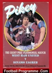 Geoff Pike Testimonial Benefit Match West Ham United – Signed