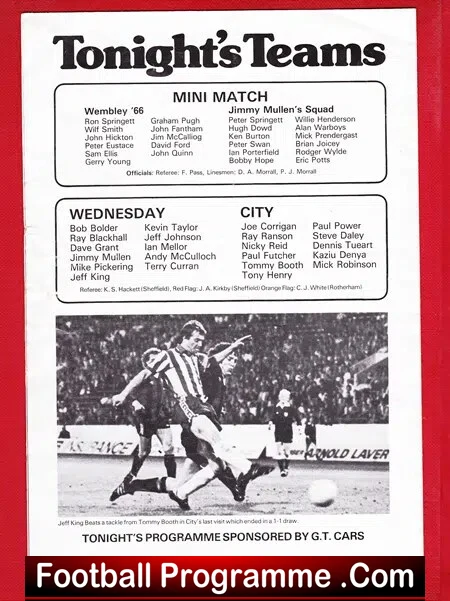 Jimmy Mullen Testimonial Benefit Sheffield Wednesday Signed - Image 3