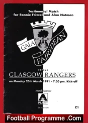 Ronnie Frizzel + Alan Notman Testimonial Benefit Match Signed