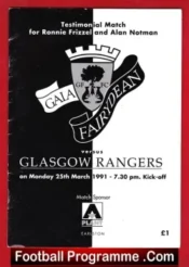 Ronnie Frizzel + Alan Notman Testimonial Benefit Match Signed