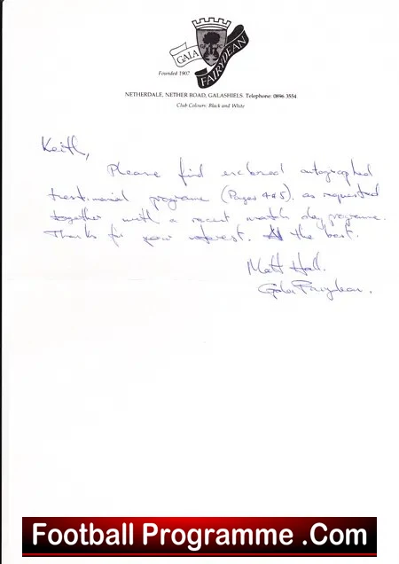 Ronnie Frizzel + Alan Notman Testimonial Benefit Match Signed - Image 4