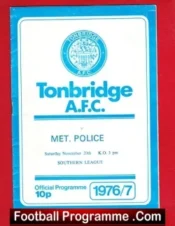 Tonbridge v Metropolitan Police 1976 – The Met Police London