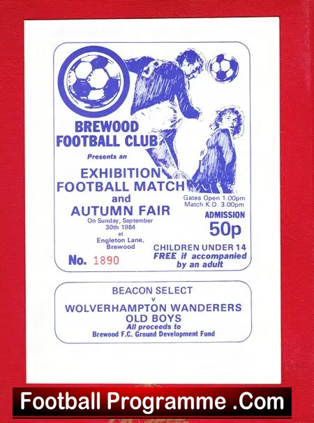 Brewood v Wolves 1984 - Friendly Match - Image 2