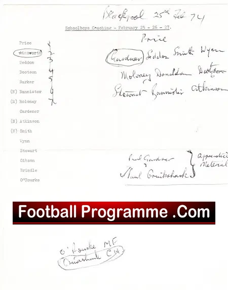 Schoolboys Football Coaching Training Documents Pack 1970s - Image 6