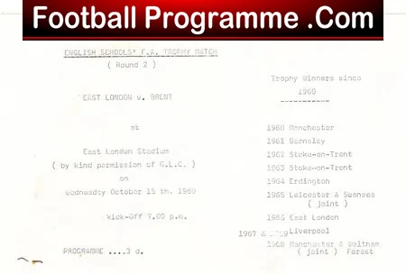 East London v Brent 1969 - Schoolboys FA Trophy - Image 4