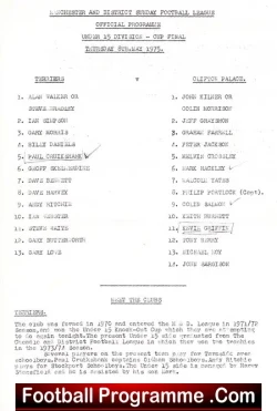 Manchester Terriers v Clifton Palace 1975 - U15 School Cup Final