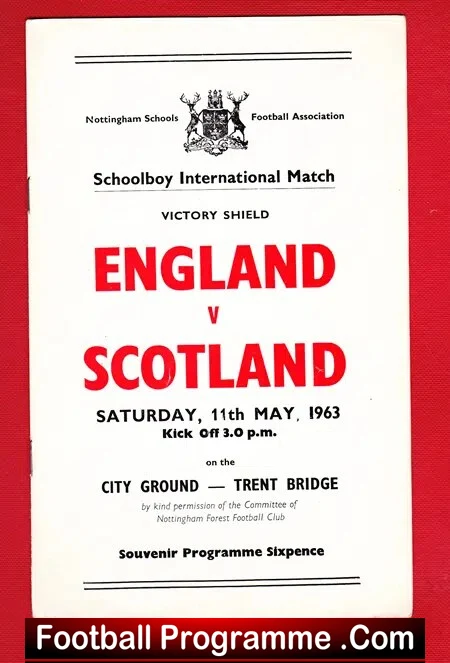 England v Scotland 1963 - Schoolboys at Nottingham Forest - Image 2