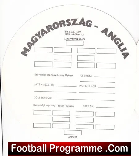 Hungary v England 1983 - Unusual - Image 4