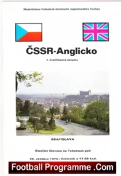 CSSR Czechoslovakia v England 1975 – Czech Republic