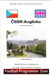 CSSR Czechoslovakia v England 1975 – Czech Republic