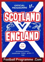 Scotland v England 1960 – Hampden Park – Glasgow