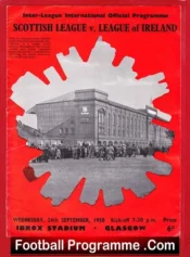 Scottish League v League Of Ireland 1958 – at Glasgow Rangers