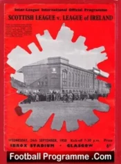 Scottish League v League Of Ireland 1958 – at Glasgow Rangers