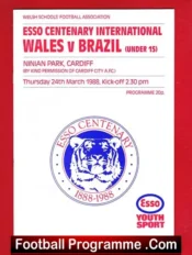 Wales v Brazil 1988 – Under 15 at Cardiff City