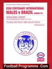 Wales v Brazil 1988 – Under 15 at Cardiff City