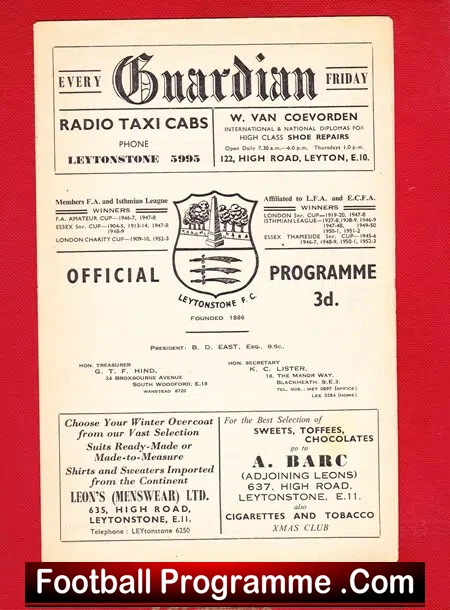 Leytonstone v Walthamstow Avenue 1961 - Image 2