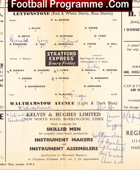 Leytonstone v Walthamstow Avenue 1961 - Image 3