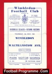 Wimbledon v Walthamstow Avenue 1961 – Senior Section