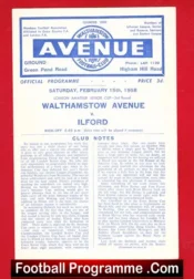 Walthamstow Avenue v Ilford 1958 – Amateur Senior Cup