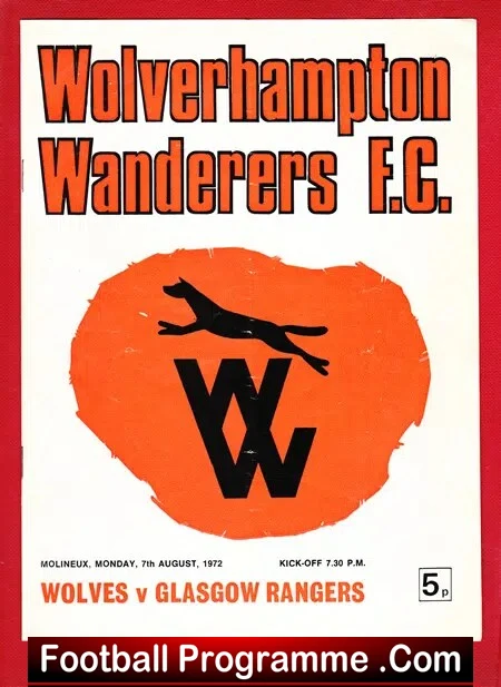 Wolves Wolverhampton v Glasgow Rangers 1972 - Image 2