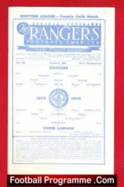 Glasgow Rangers v Third Lanark 1962