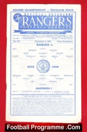 Glasgow Rangers v Aberdeen 1960