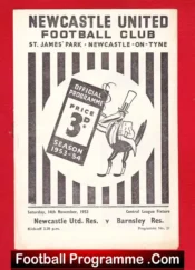 Newcastle United v Barnsley 1953 – Reserves Match