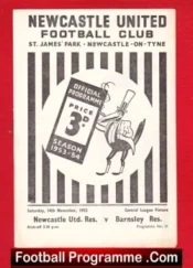 Newcastle United v Barnsley 1953 – Reserves Match