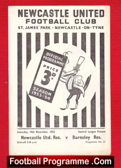 Newcastle United v Barnsley 1953 - Reserves Match