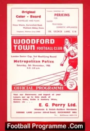 Woodford Town v Metropolitan Police 1960 – London Met Police